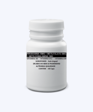 3 Potes de Vitaminas 3X1 Sub-Lingual -> B9 (METILFOLATO) 5MG + B6 (PIRODOXINA) 15MG + B12 (METILCOBALAMINA) 1MG